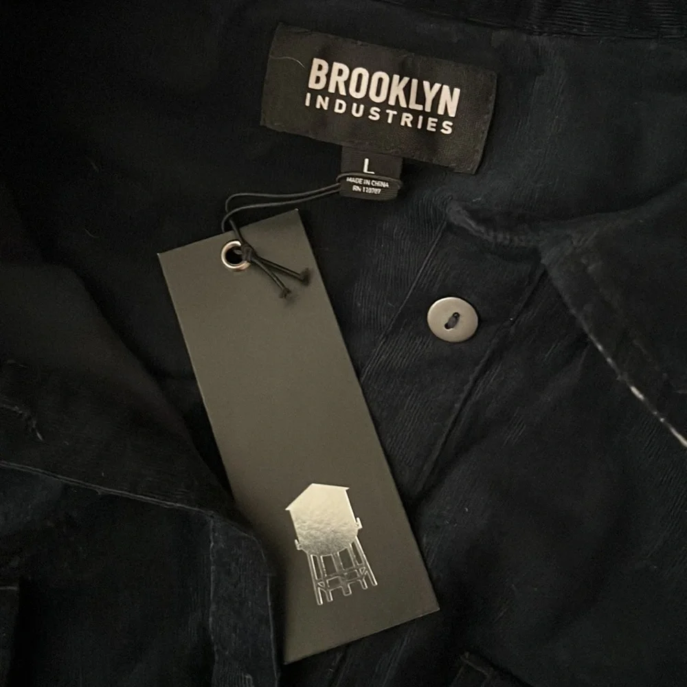 NWT Brooklyn Industries Navy Cedar Shirtdress Outer-space 100% Cotton Size Large - Picture 7 of 15